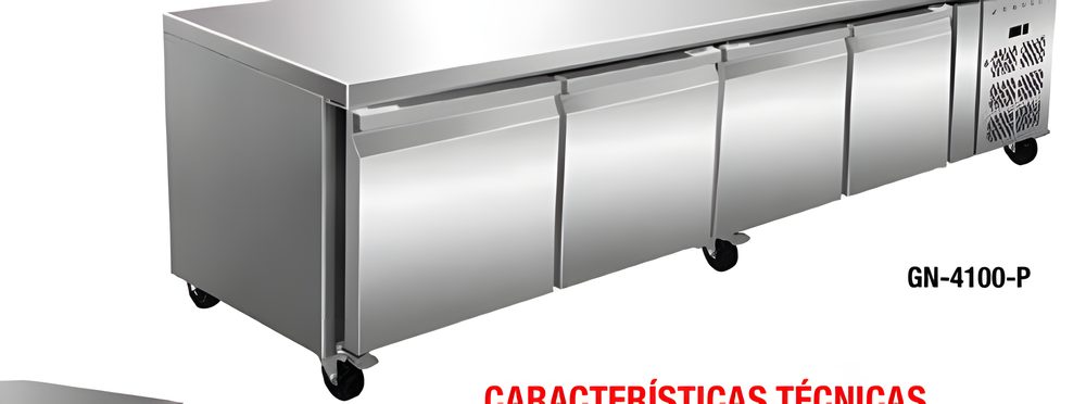 Mesa Fría Bajo Cocina o Barra con Puertas GN-1/1 GN-P CASFRI