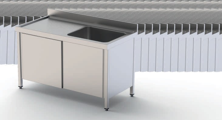 Fregadero con Puertas Correderas Fondo 600
